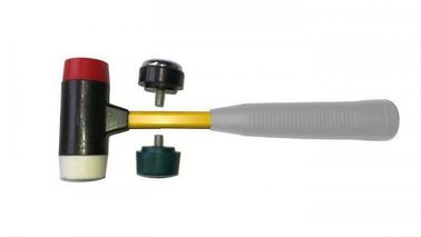 多ヘッド ゴム製木槌のハンマーの鋼鉄ボディ4交換可能な頭部の容易な操作