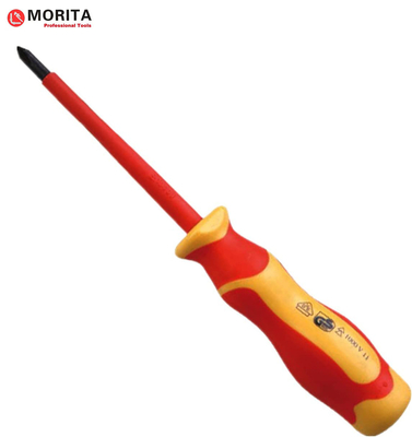 購入 断熱式手作業道具 スクリュードライバー VDE スロット式フィリップス・ポジ 尖端 クロム バナジウム 鋼 1000 V AC 高硬さ 磁石付き online manufacture