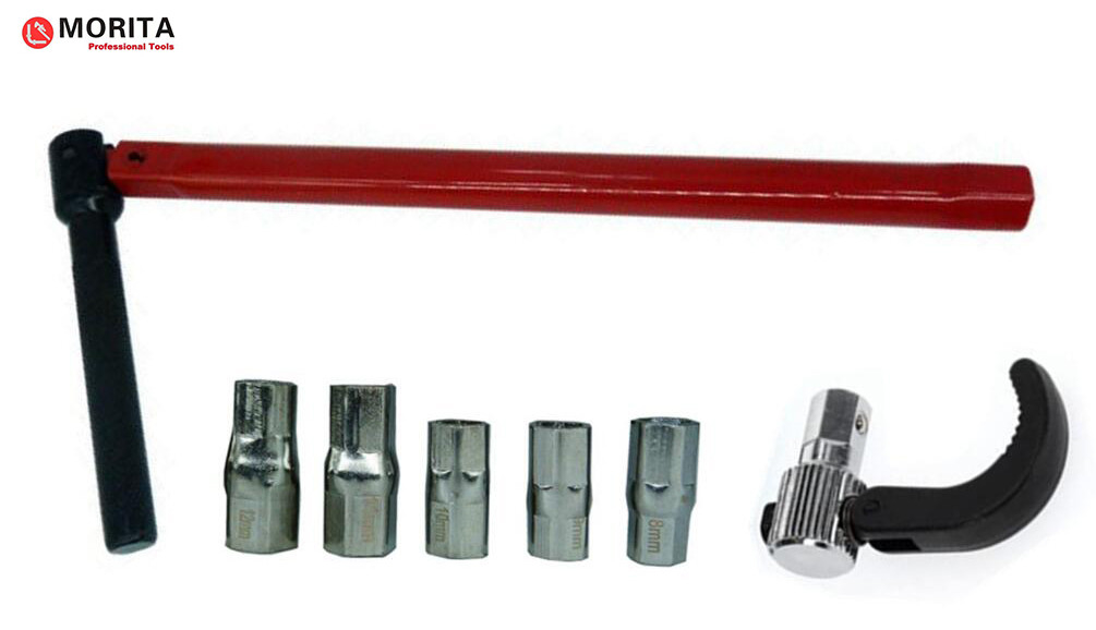 パイプのレッチ バシン・レッチ 260mm バシン・ナッツのレッチ10, 11, 14mm 開口容量 15mm から 32mm 赤