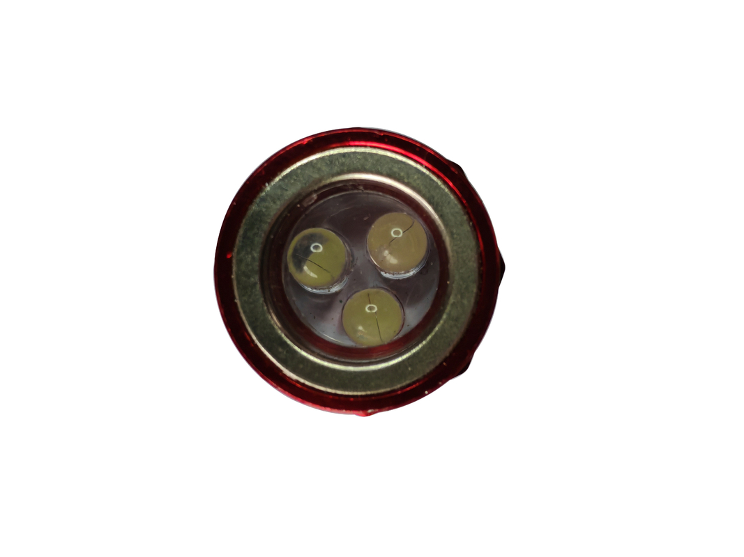 3つのLEDランプの360程度の両終わりの赤いつく盗品の調節可能で柔らかい首の磁石が付いている望遠鏡磁気懐中電燈